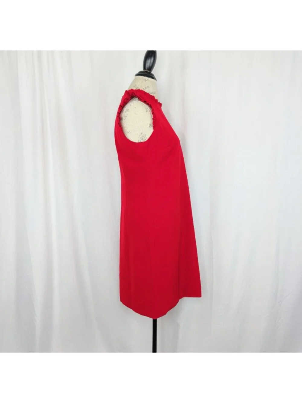 J. Crew Red Dress 6 Small A-Line Ruffle Mini NWT
